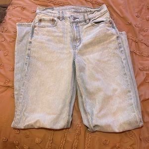 American Eagle Highest Rise Baggy Straight Strigid Jeans